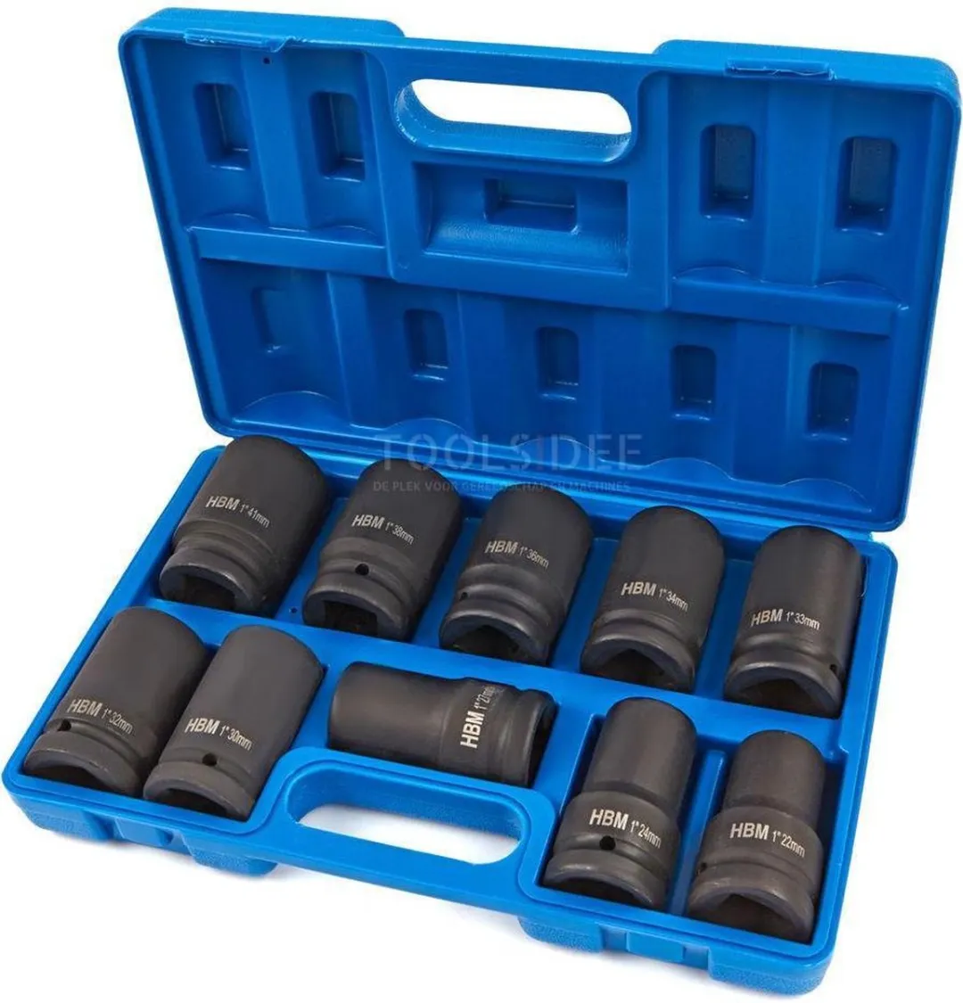 HBM 10-delige Krachtdoppenset 27mm