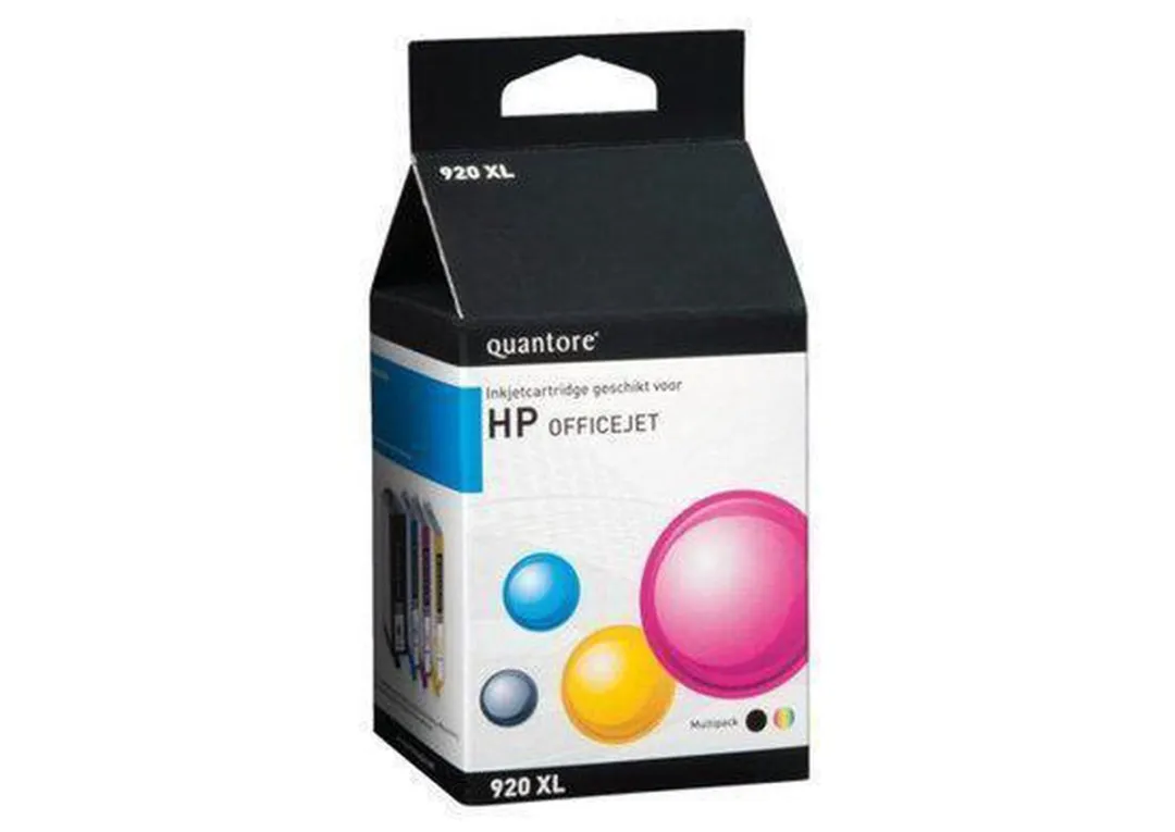 Quantore HP CH081AE 920XL Cartridge - 4489 Pagina's - Zwart + 3 Kleuren
