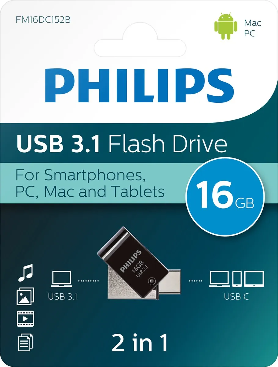 Philips 2-in-1 USB Stick 3.1/USB-C FM16DC152B