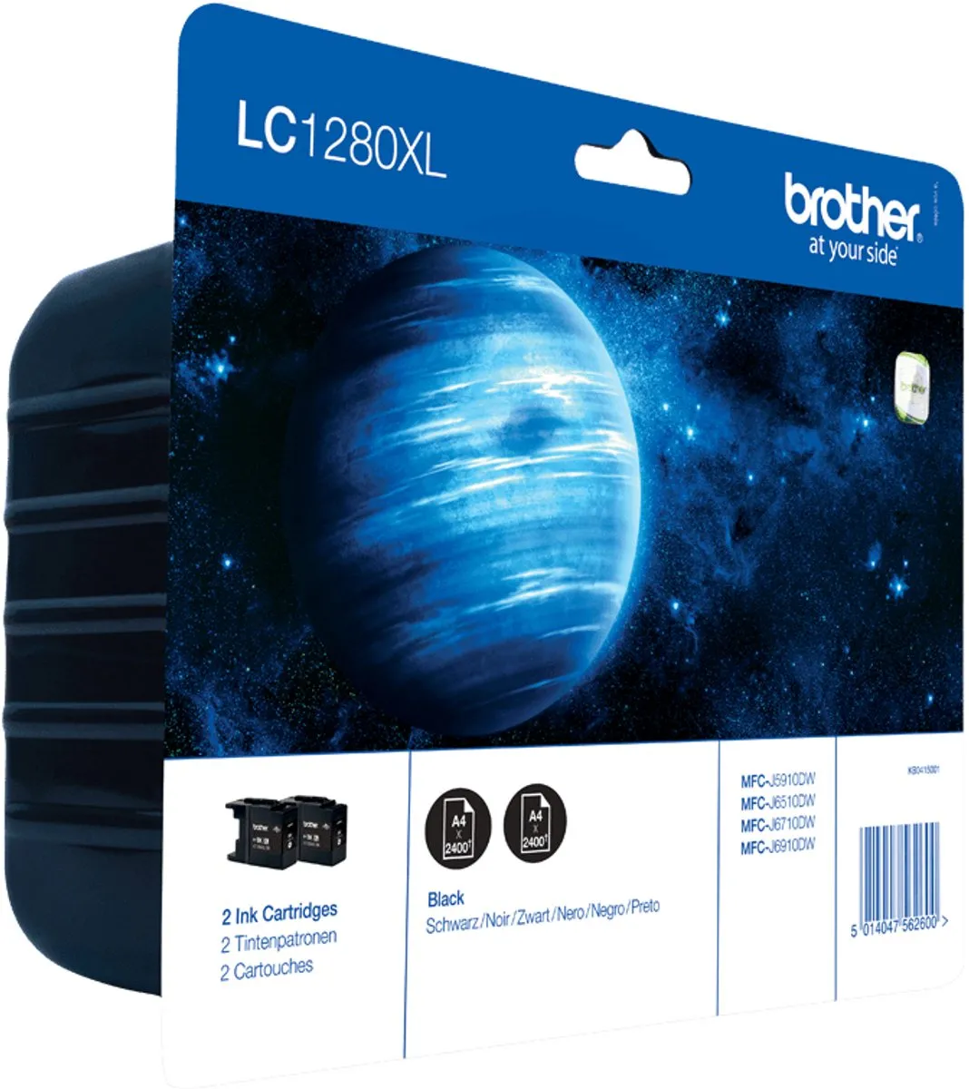 Brother LC-1280XLBKBP2 Inktcartridge