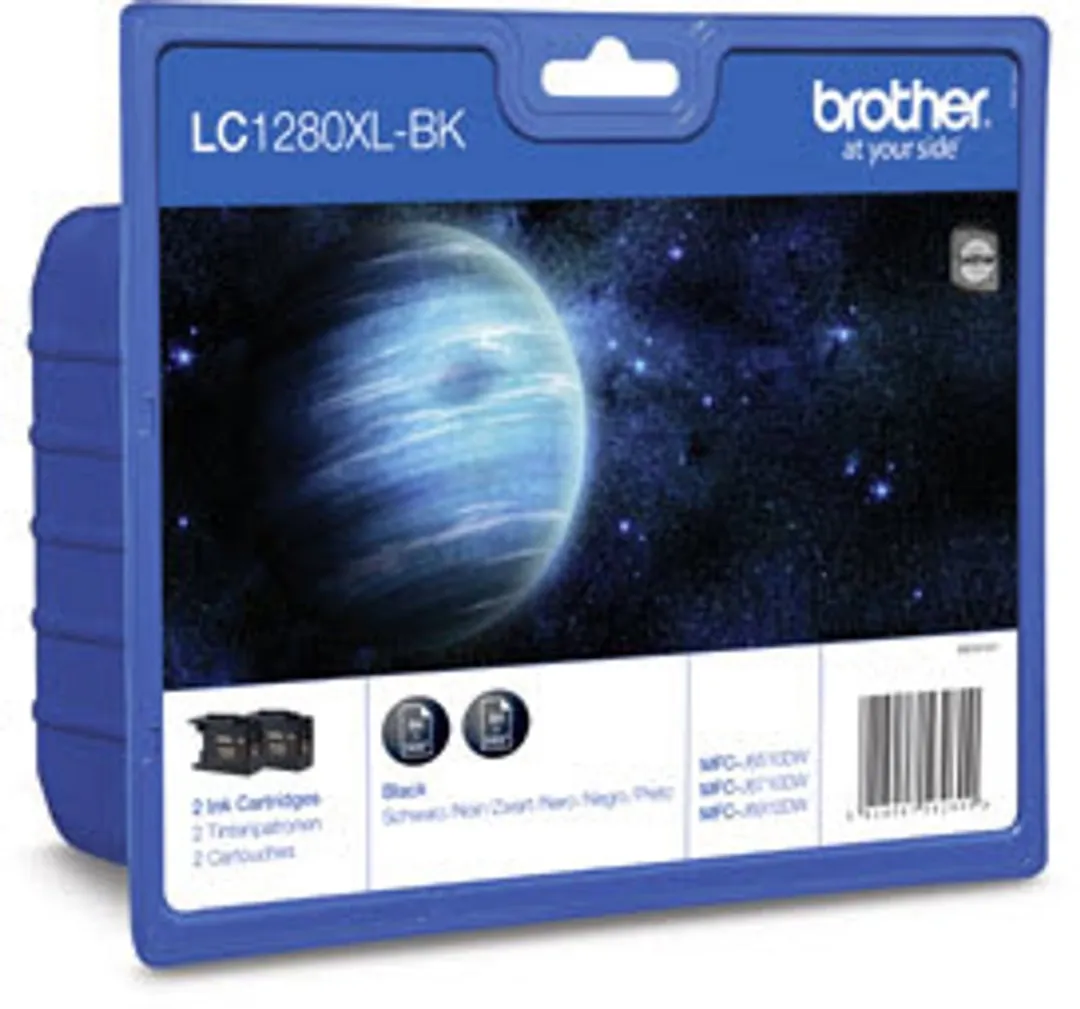 Brother LC-1280XLBKBP2 Inktcartridge - Zwart