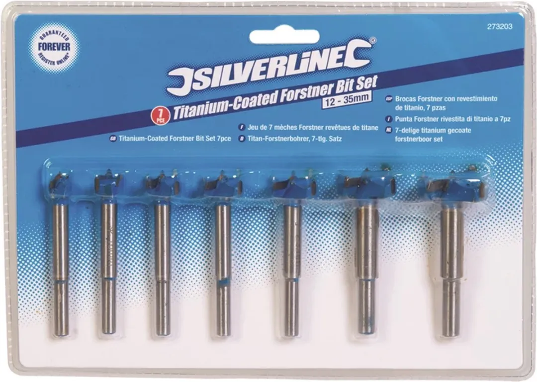 Silverline Titanium Gecoate Forstnerboor Set 7-delig 12-35mm
