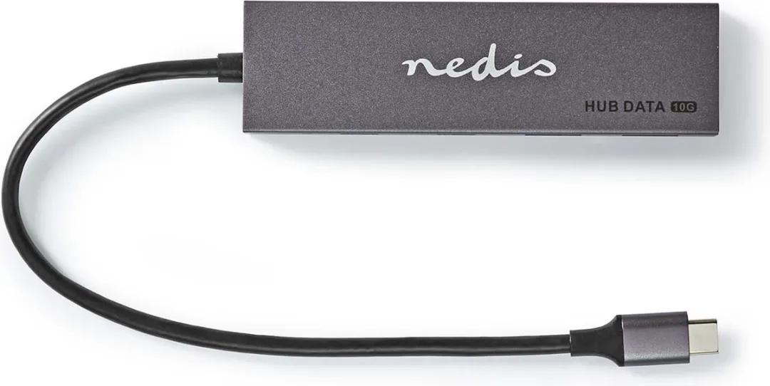 Nedis UHUBU3450AT USB-C Hub 4-Poorts - 10 Gbps - Antraciet