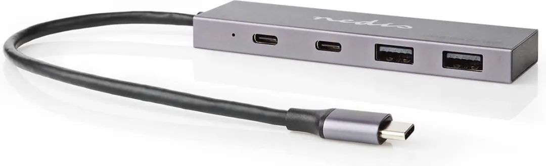 Nedis UHUBU3450AT USB-C Hub 4-Poorts - 10 Gbps - Antraciet - afbeelding 6 van 6