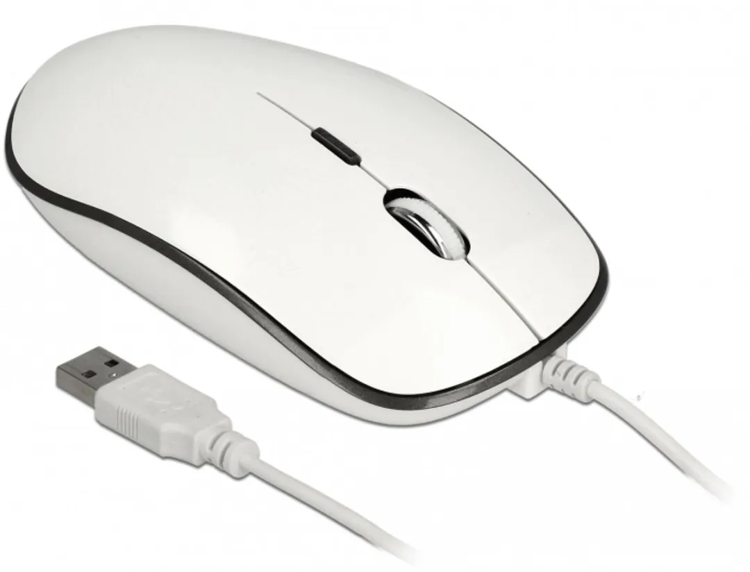 Delock 12532 USB Muis Bedraad - 1000-3200 DPI - Zwart