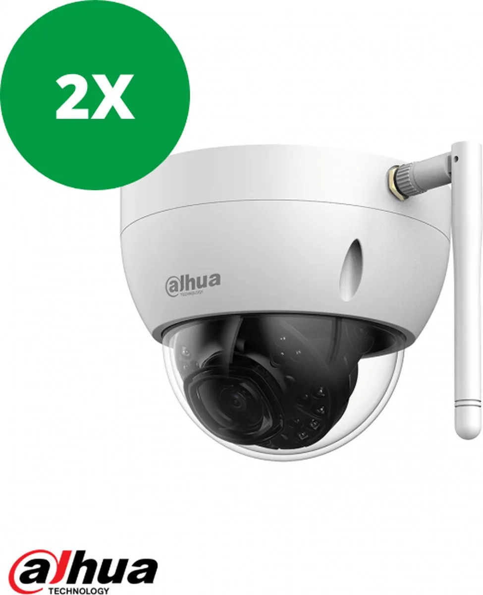 Dahua IPC-HDBW1435EP-W-S2-28 Full HD WiFi Camera - 2 Stuks - Wit