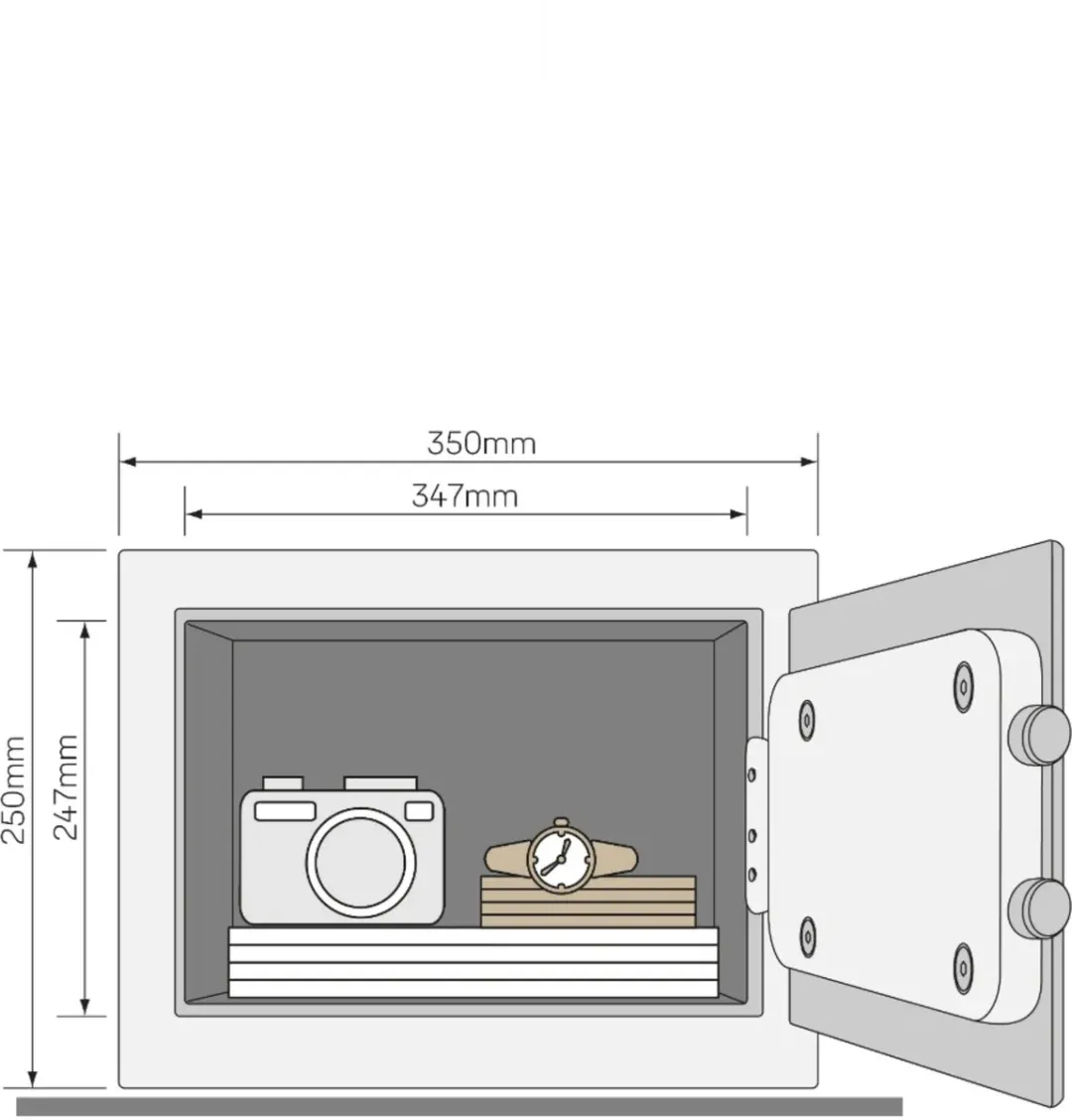 Yale Elektronische Gastenkluis Alarm YSG/250/DB2 - Medium - 16.30L - Zwart