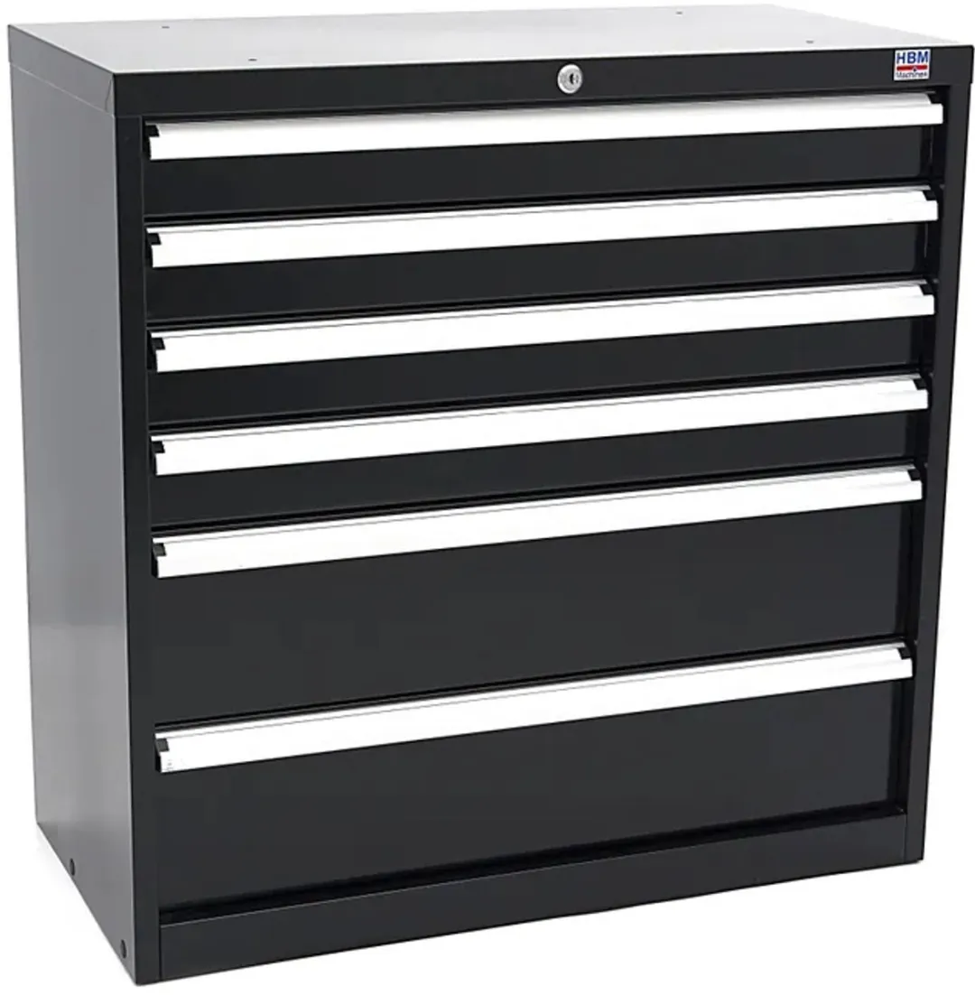 HBM Profi Gereedschapskast 6 Lades 90x45x90cm - Zwart - afbeelding 6 van 6