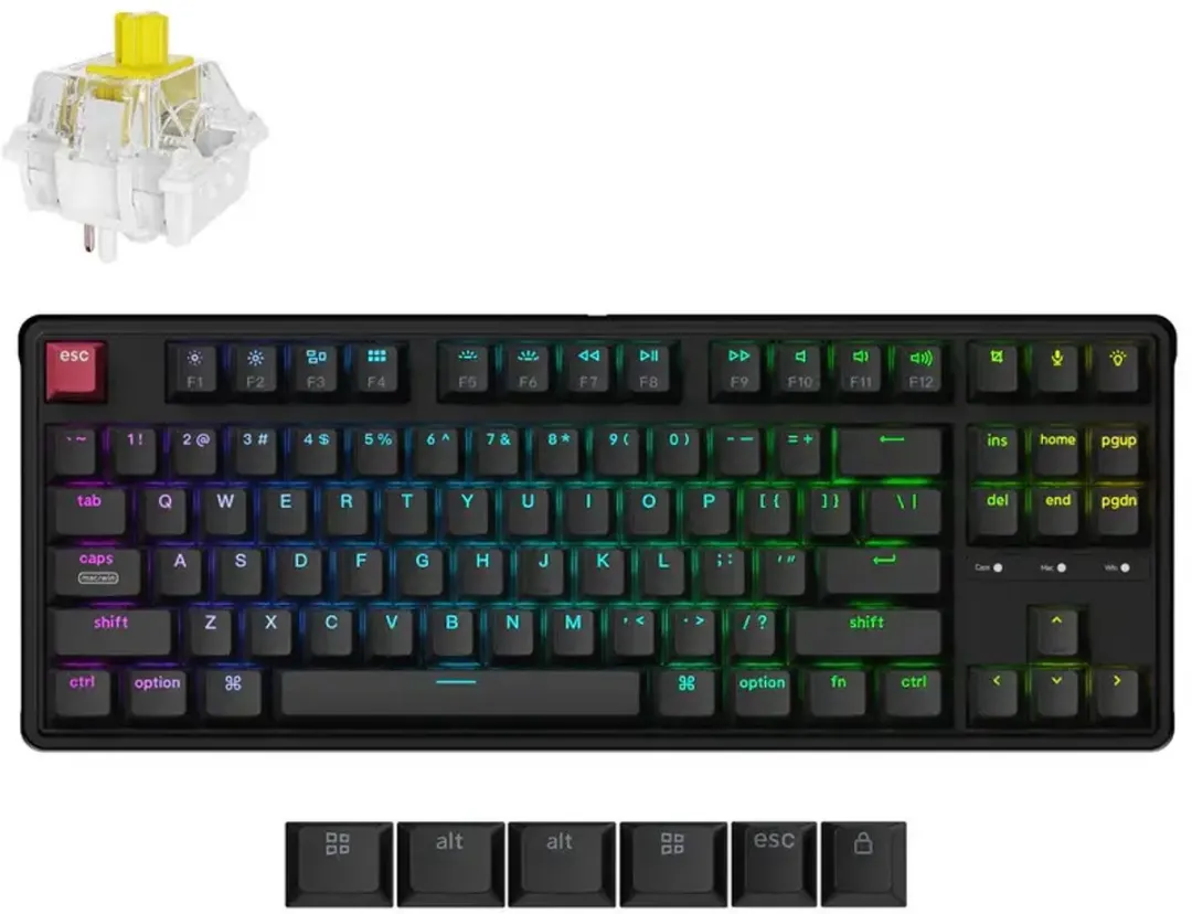 Keychron C3 Pro C3PX-H4 Toetsenbord - Banana Switch - Zwart