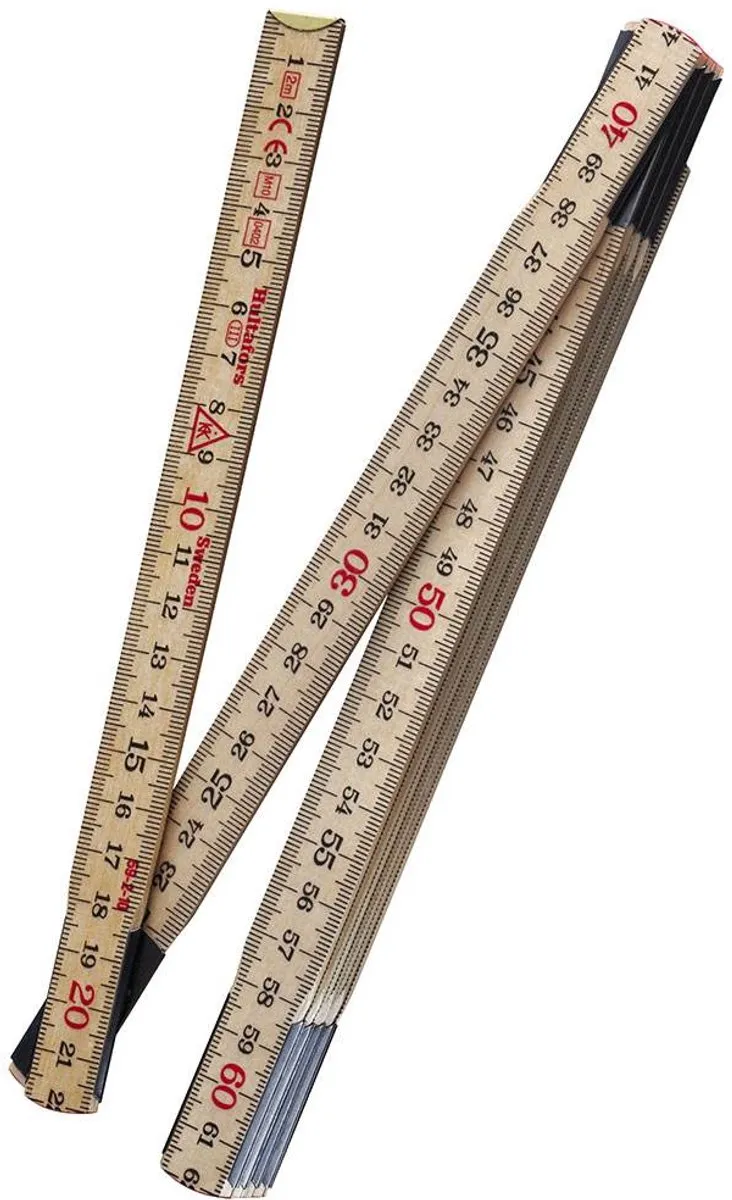 Hultafors HO 59-2M Duimstok - 2m - 10-delig - Bruin