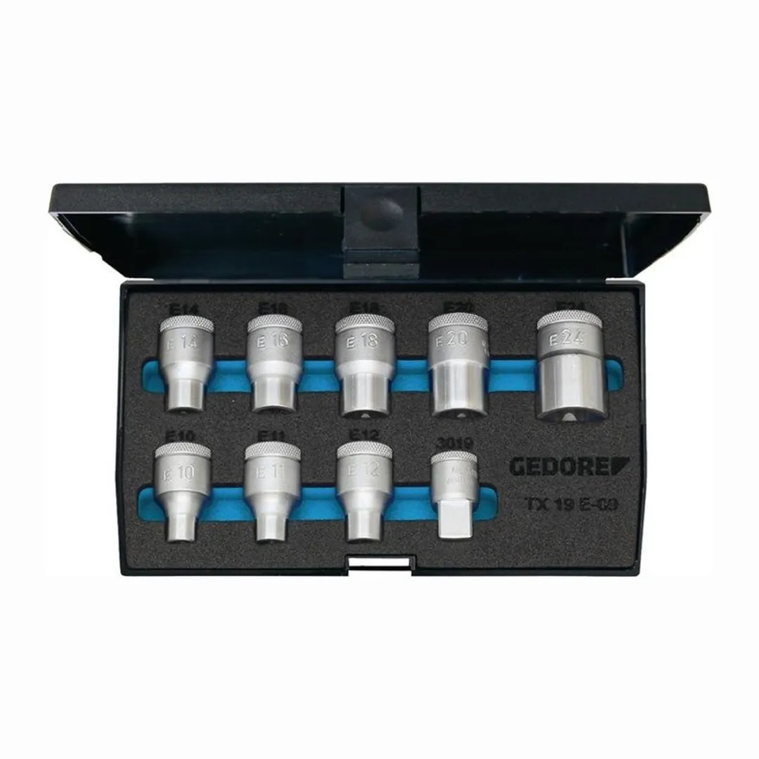 Gedore TX 19 E-09 Dopsleutelinzetset 1/2" - 9-delig - afbeelding 3 van 3