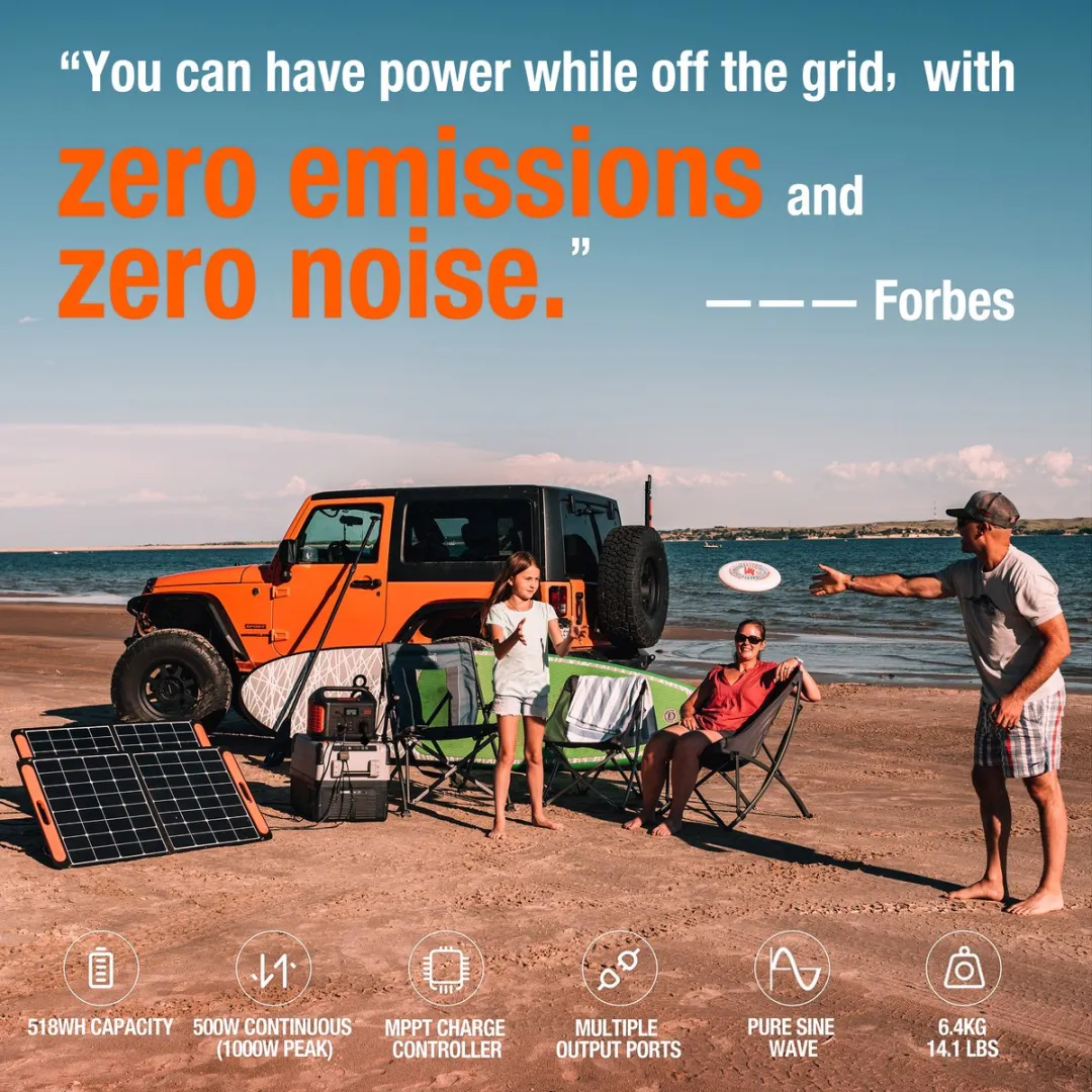 Jackery Explorer 500 Powerstation 518Wh - 500W - met 100W Zonnepaneel