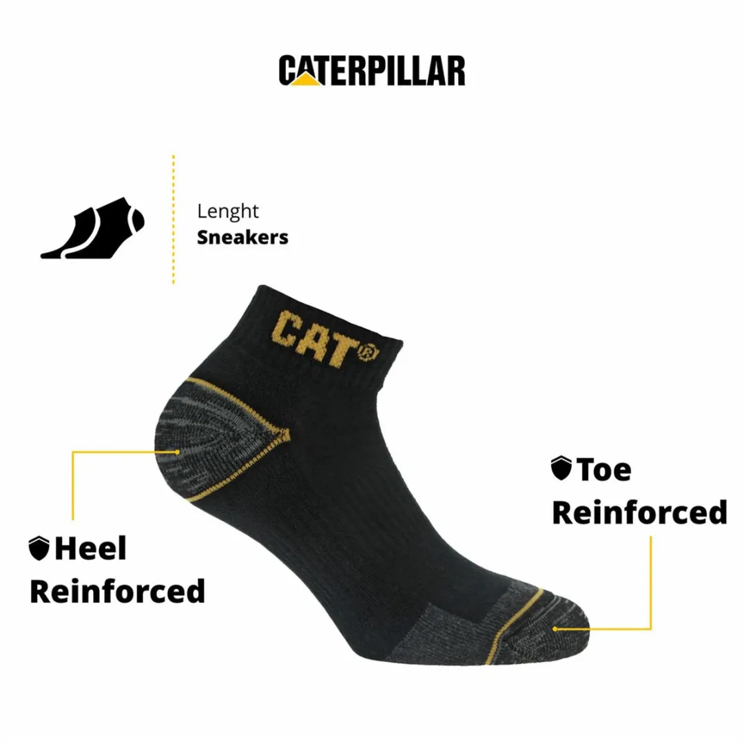 Caterpillar Korte Werksokken Heren - 12 Paar - Zwart