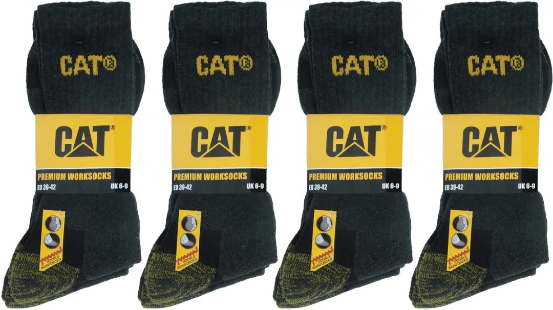 Caterpillar Premium Werksokken 12 Paar - Kuithoogte - Grijs