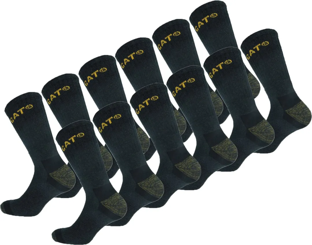 Caterpillar Premium Werksokken 12 Paar - Kuithoogte - Grijs