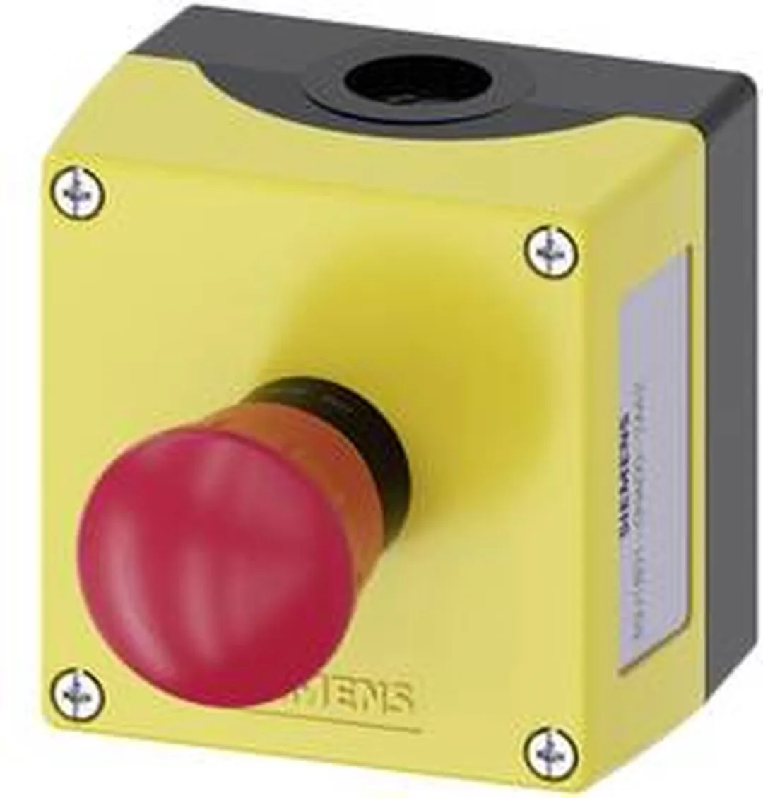Siemens 3SU18010NA002AA2 Paddestoelschakelaar Geel - Draai-ontgrendeling