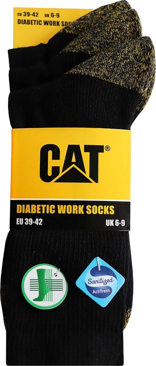 Caterpillar Diabetes Werksok - Zwart - 6 Paar