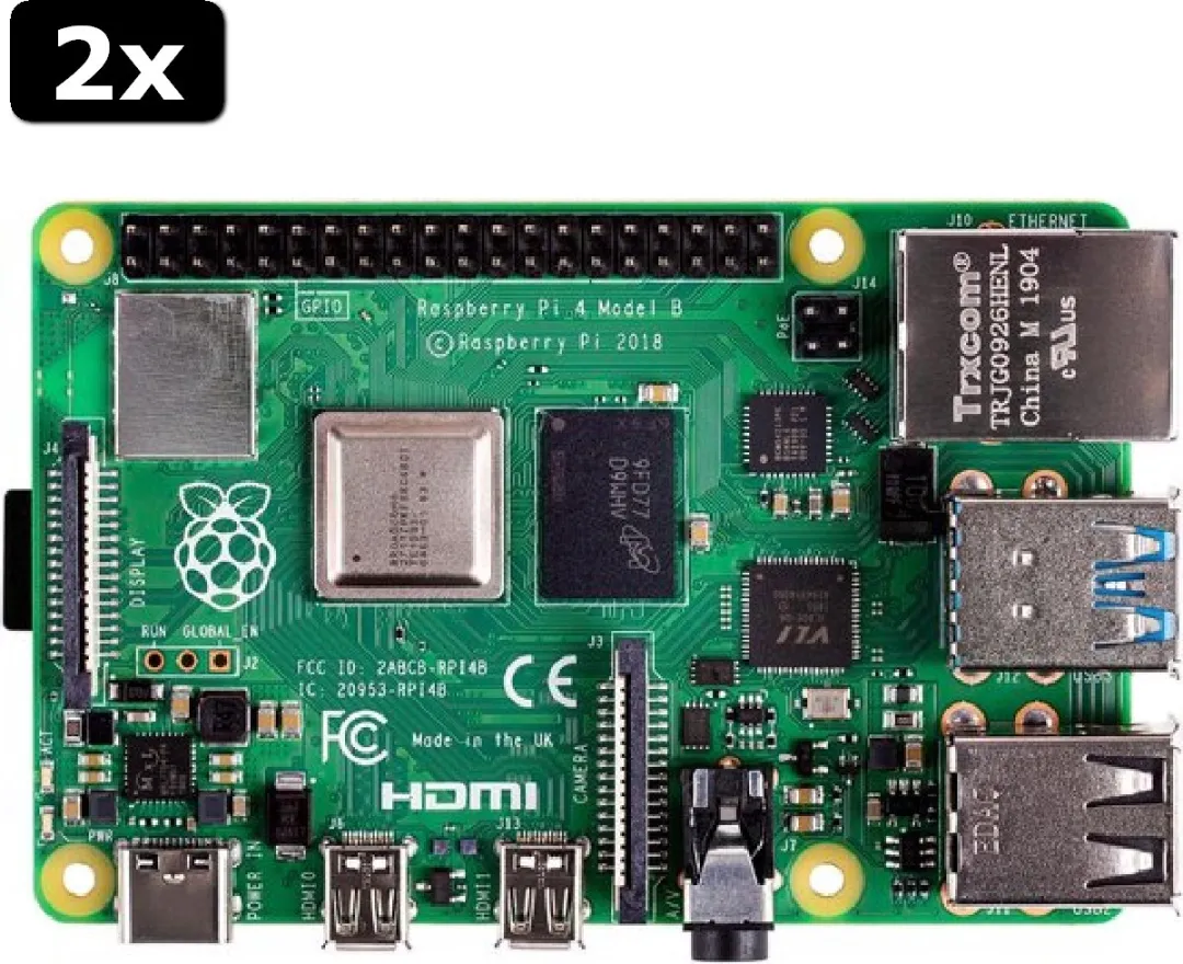 Raspberry Pi 4B 2GB - 2 Stuks
