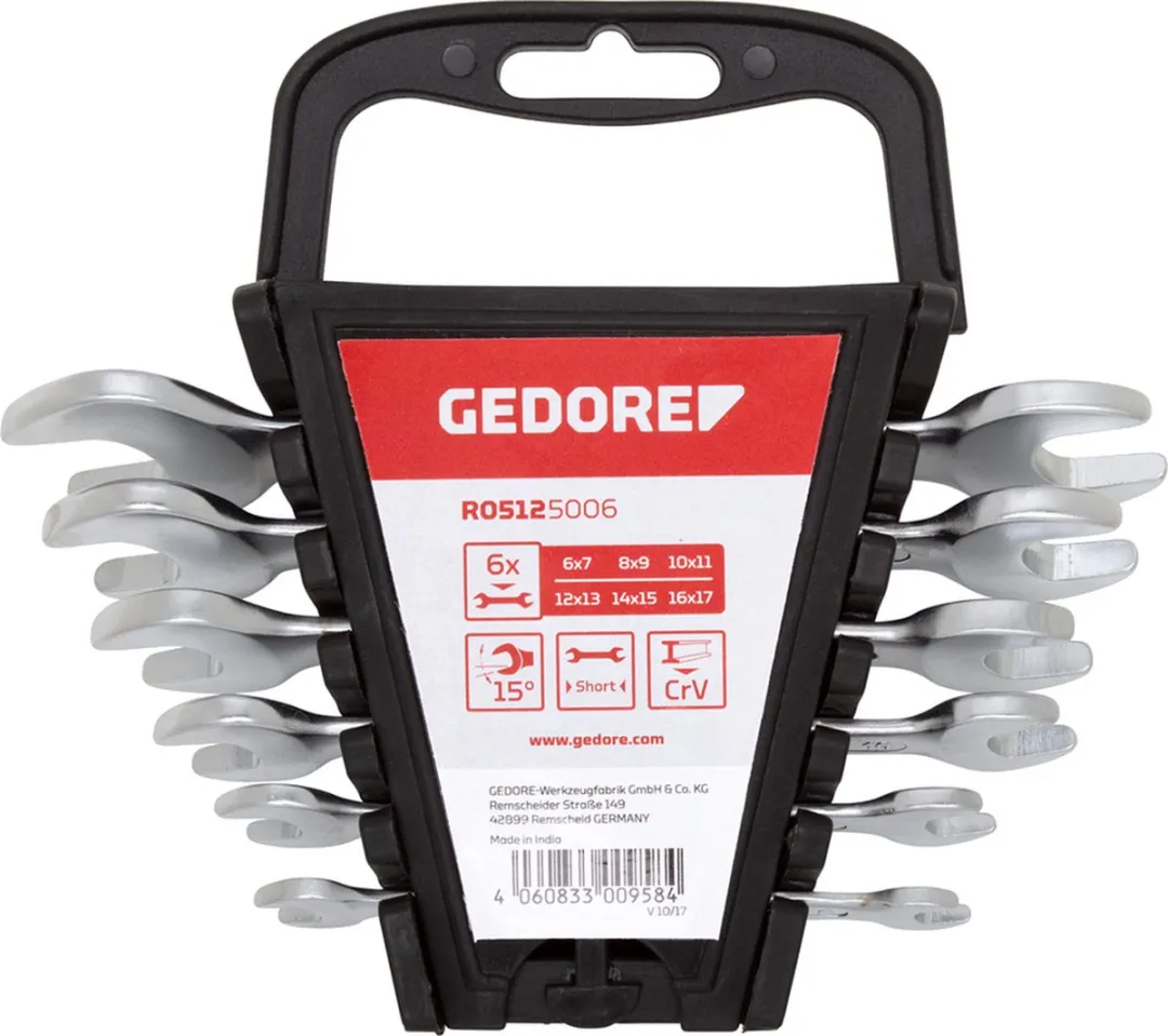 Gedore RED 3300961 R05125012 Steeksleutelset 12-delig - 6-9mm - Inch
