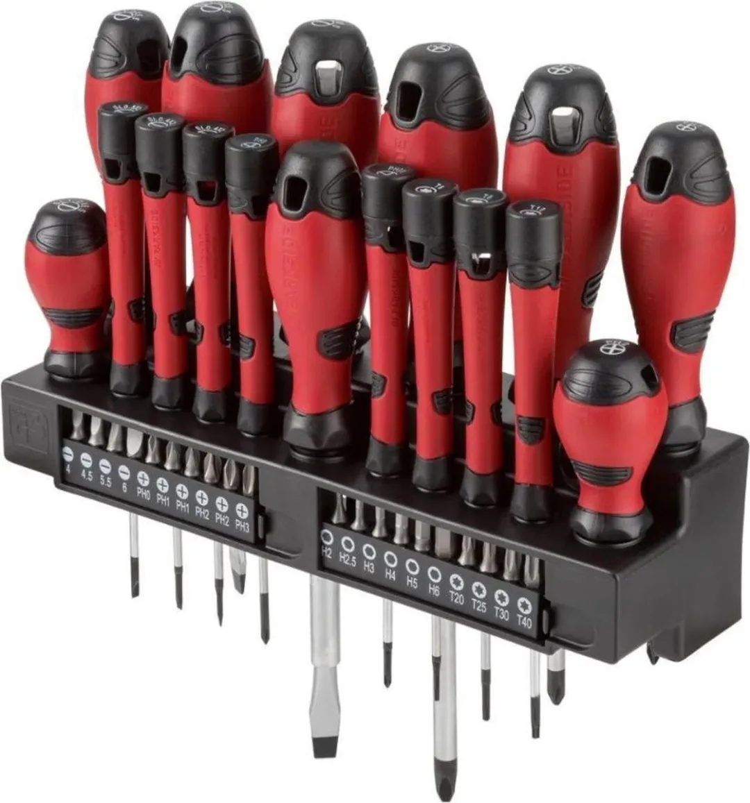 PARKSIDE Schroevendraaierset 37-delig - Rood/Zwart