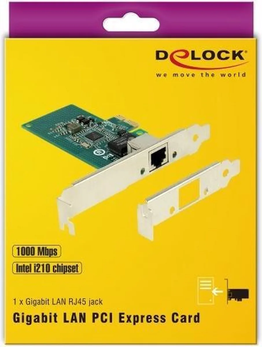 Delock PCIe x1 Gigabit LAN Kaart i210 - Zwart - afbeelding 6 van 6