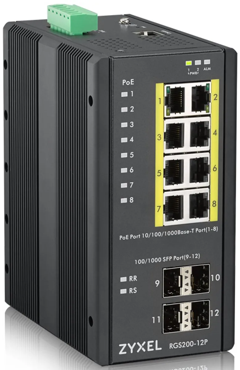 Zyxel RGS200-12P Managed Switch 8x PoE - 24 Gbps - 240W