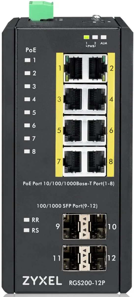 Zyxel RGS200-12P Managed Switch 8x PoE - 24 Gbps - 240W