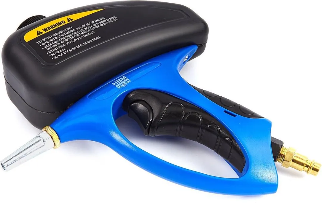 HBM Spot Straalpistool - inclusief 2kg grit & 2 nozzles