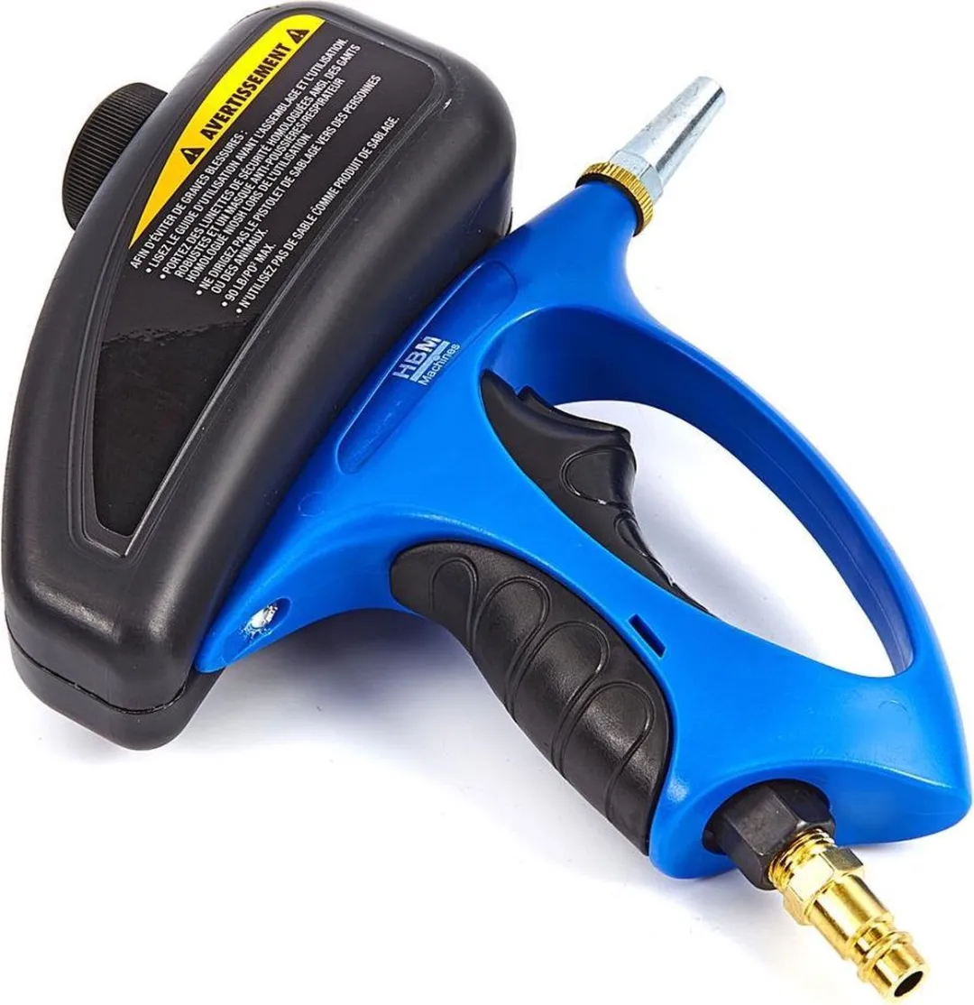 HBM Spot Straalpistool - inclusief 2kg grit & 2 nozzles
