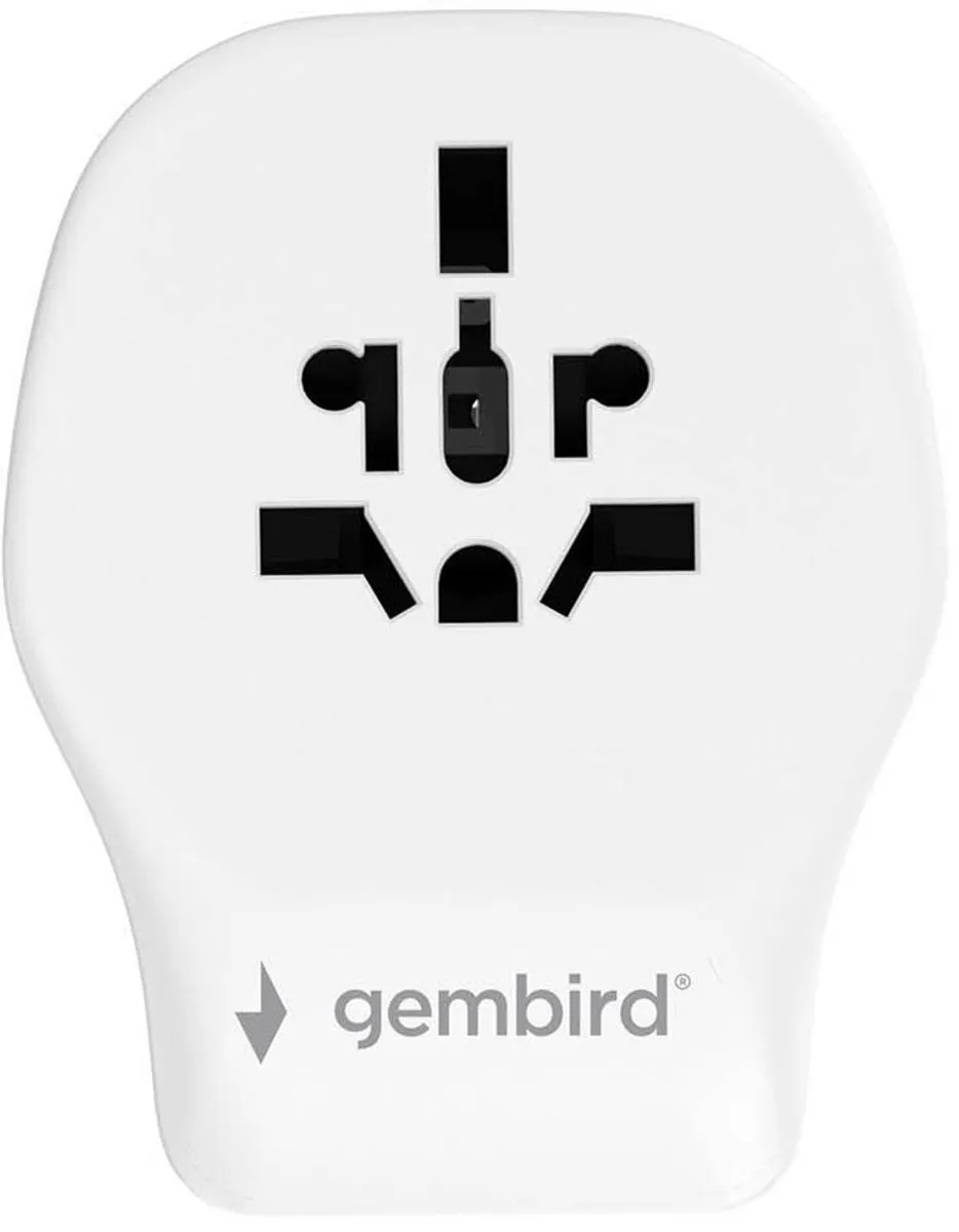 Gembird Universele Reisadapter 20W - Wit - Dual USB