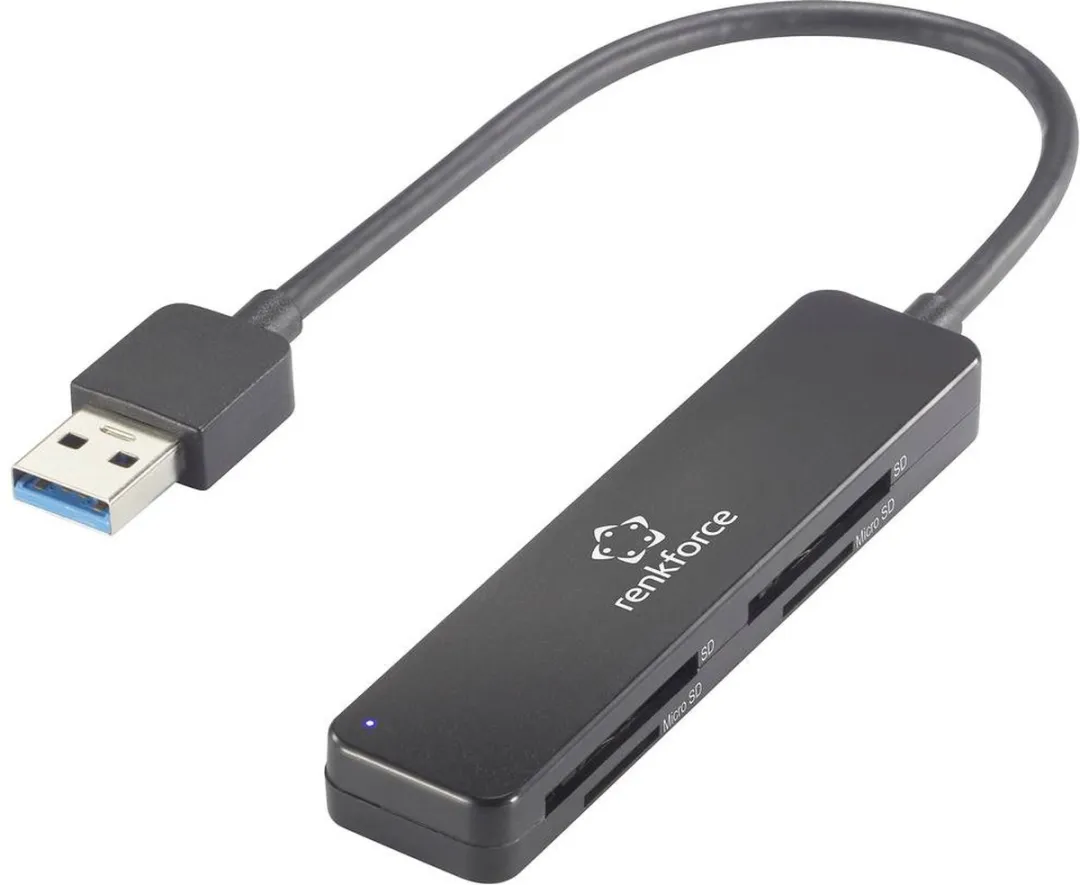 Renkforce RF-PCR-220 Externe Geheugenkaartlezer USB-A 3.2 Gen 1