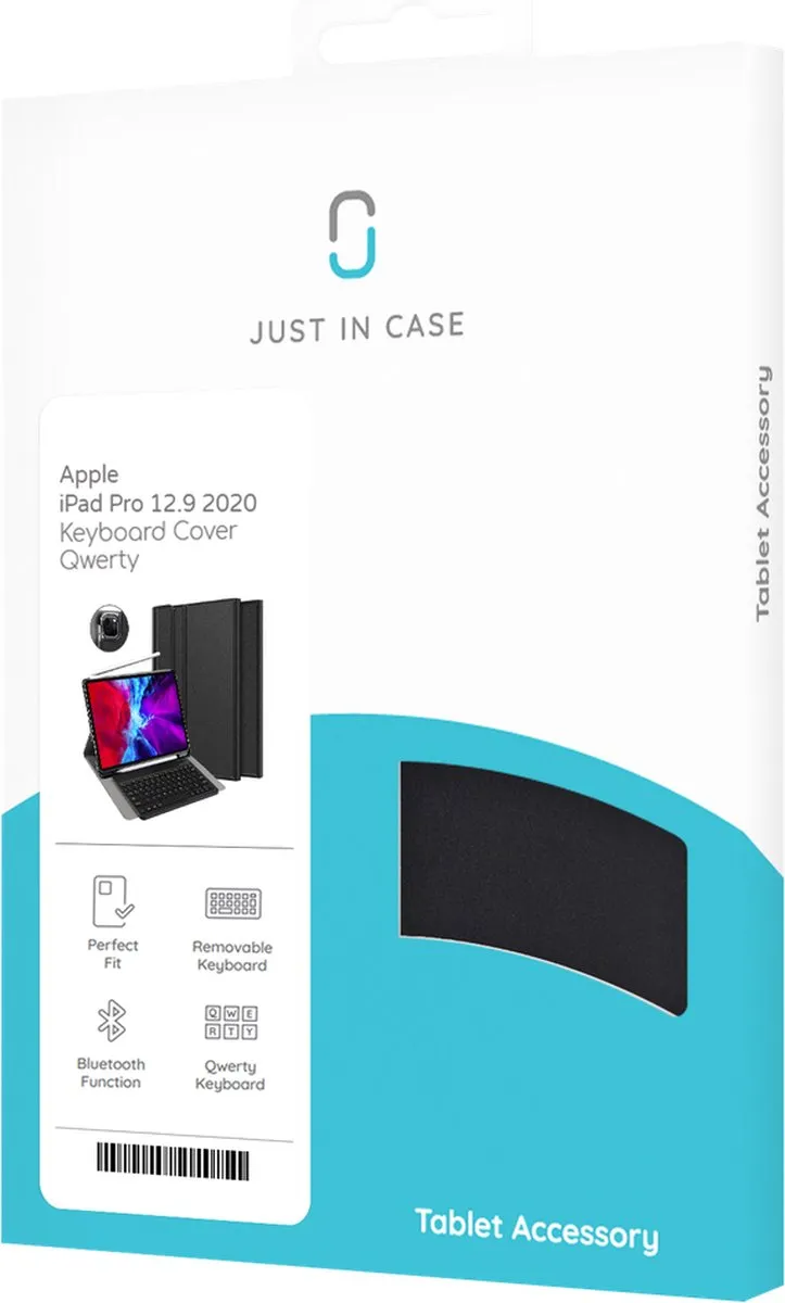 Just in Case Cazy iPad Pro 12.9 2020 Hoes met Toetsenbord - Zwart