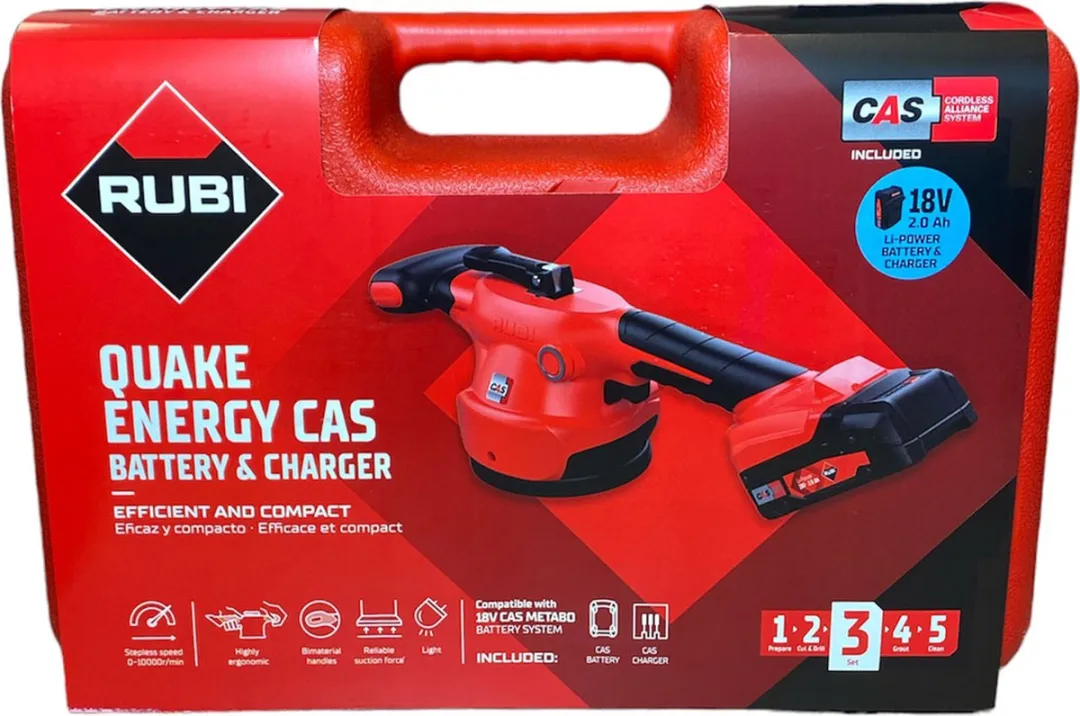 Rubi Quake Energy CAS Zuignap & Tegeltriller 12.7cm - Rood