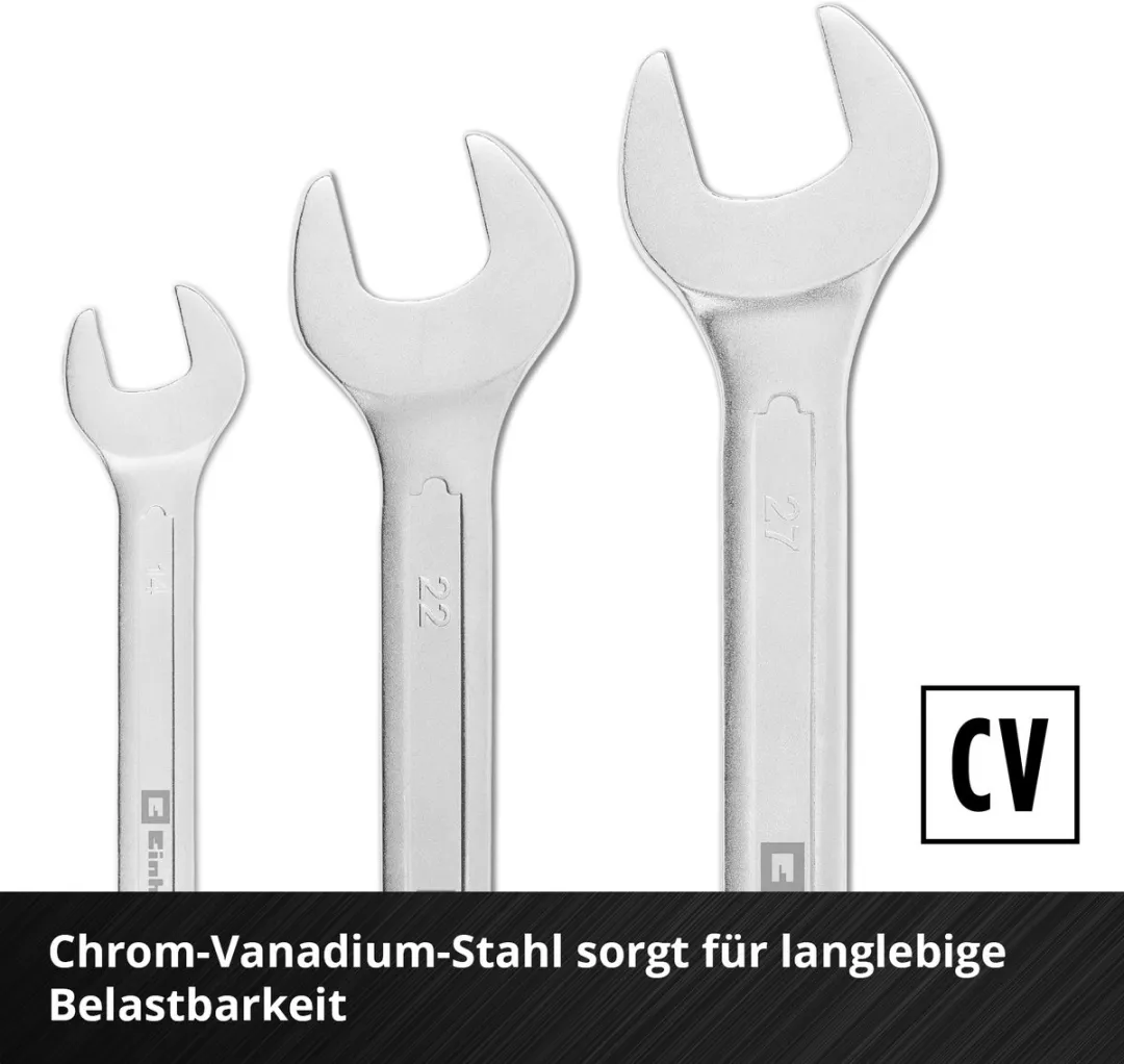 Einhell 370521 Ring-steeksleutelset 19-delig - Rood/zwart