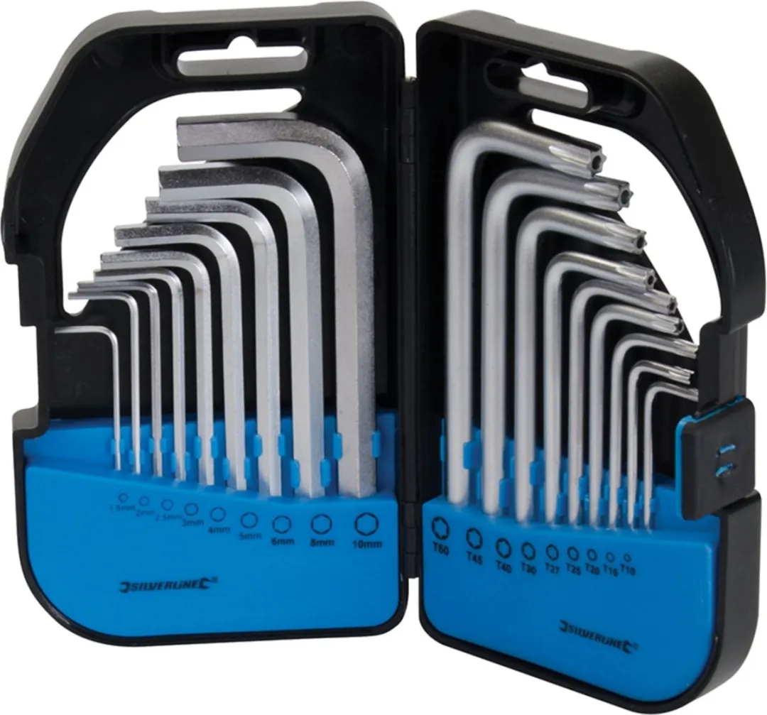Silverline 18-delige Torx & Inbussleutel Set