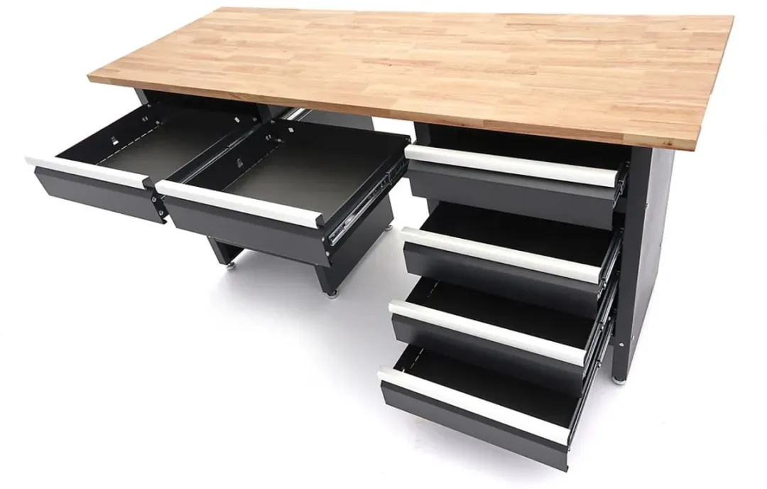 HBM 171cm Werkbank - 6 Lades Massief Houten Werkblad - afbeelding 6 van 6
