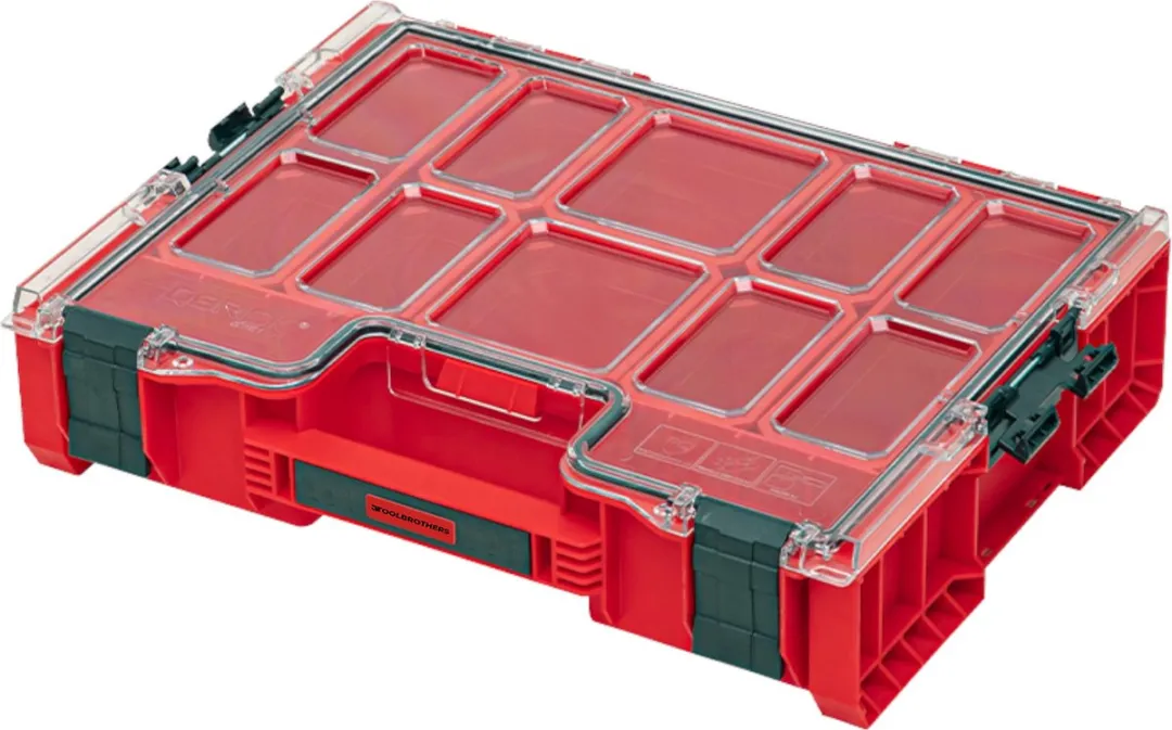 Toolbrothers RHINO L Organizer ULTRA - 8x Opbergdozen 9L - IP54 - Rood