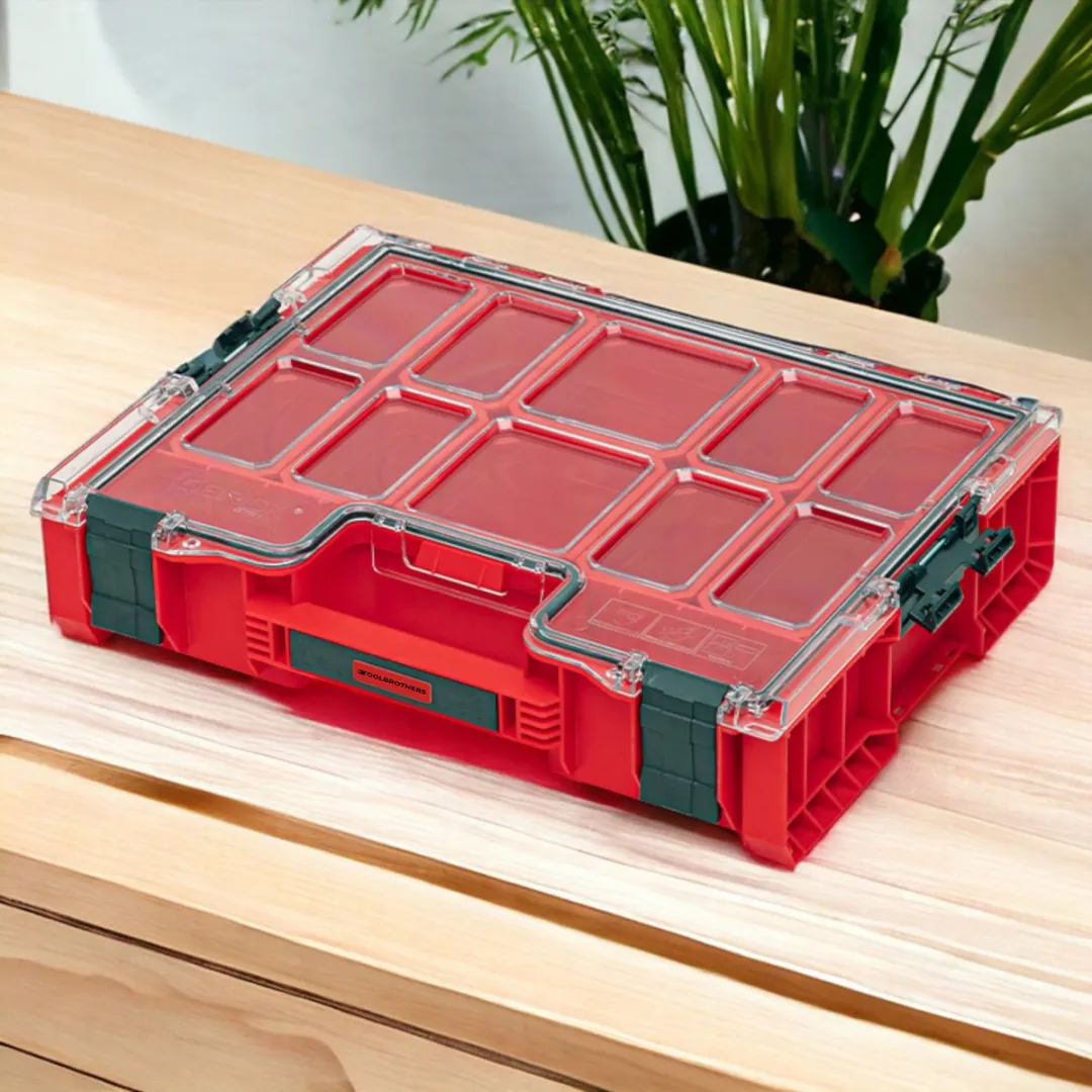 Toolbrothers RHINO L Organizer ULTRA - 8x Opbergdozen 9L - IP54 - Rood