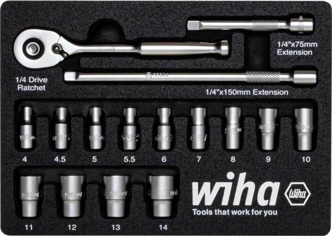 Wiha Ratelsleutelset 1/4 44683