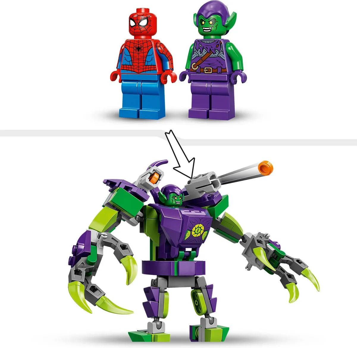 LEGO Marvel 76219 Spiderman & Green Goblin Mechagevecht - 296 Stukken