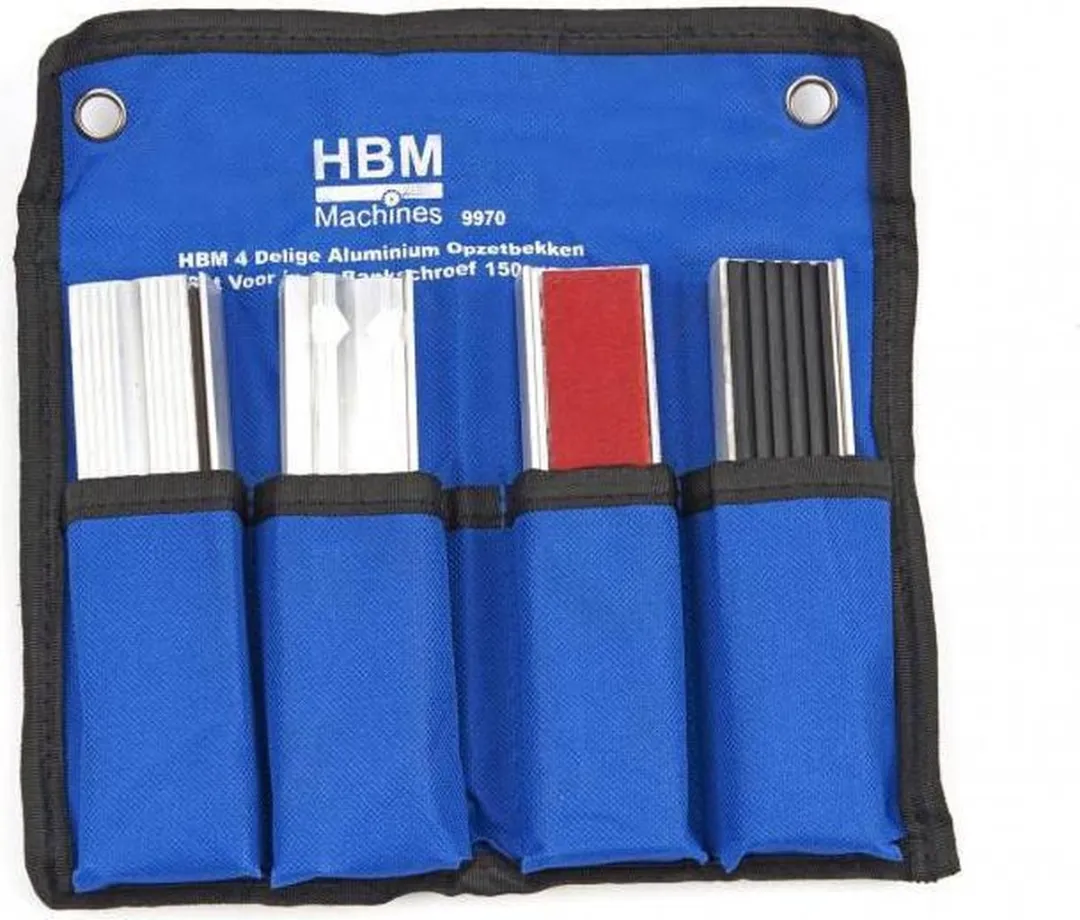 HBM Machines 125mm Aluminium Opzetbekkens - 4-delig