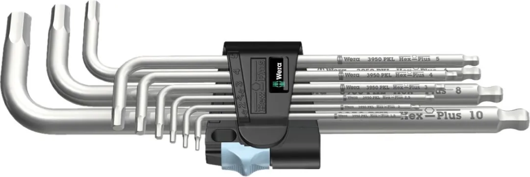 Wera 05022720001 Inbussleutelset 9-delig - 1,5-10mm RVS