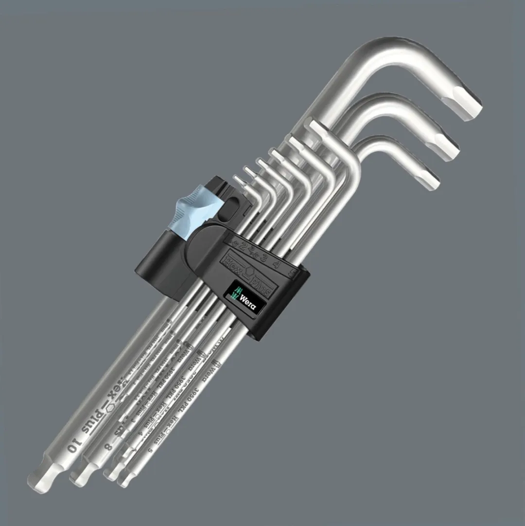 Wera 05022720001 Inbussleutelset 9-delig - 1,5-10mm RVS