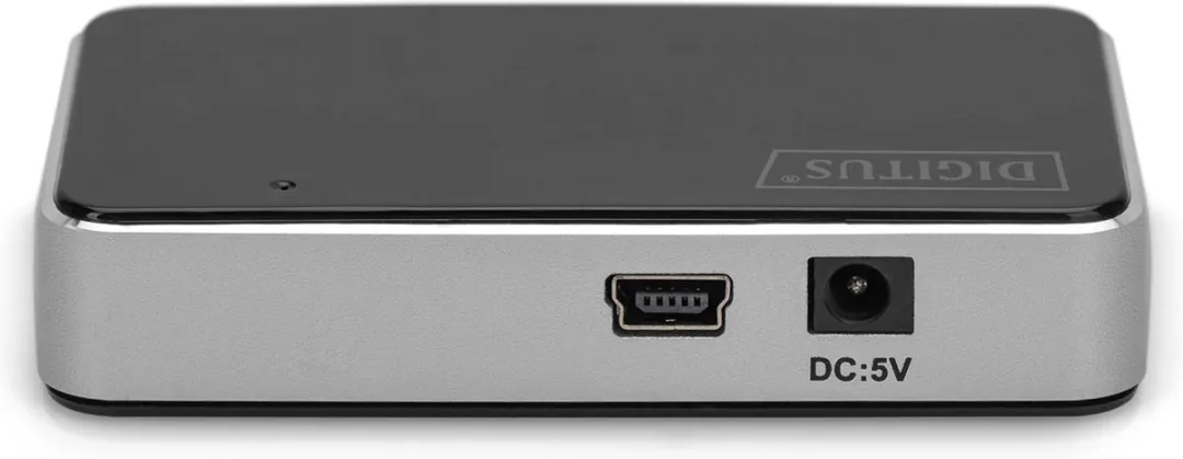 Digitus DA-70220 USB 2.0-hub 4 Poorten - Zwart/Zilver