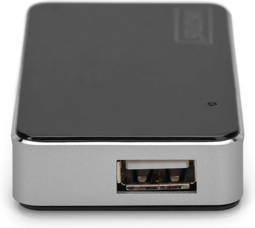 Digitus DA-70220 USB 2.0-hub 4 Poorten - Zwart/Zilver