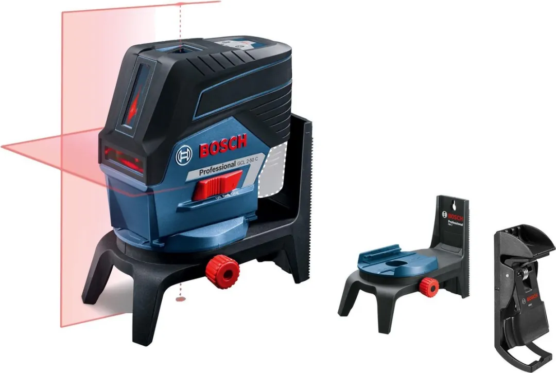 Bosch Professional GCL 2-50 C Kruislijnlaser 12V - Rood - Plafondklem Basic