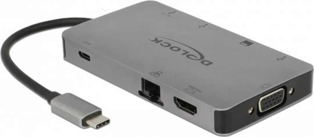 Delock 87735 Poortreplicator USB-C - Grijs