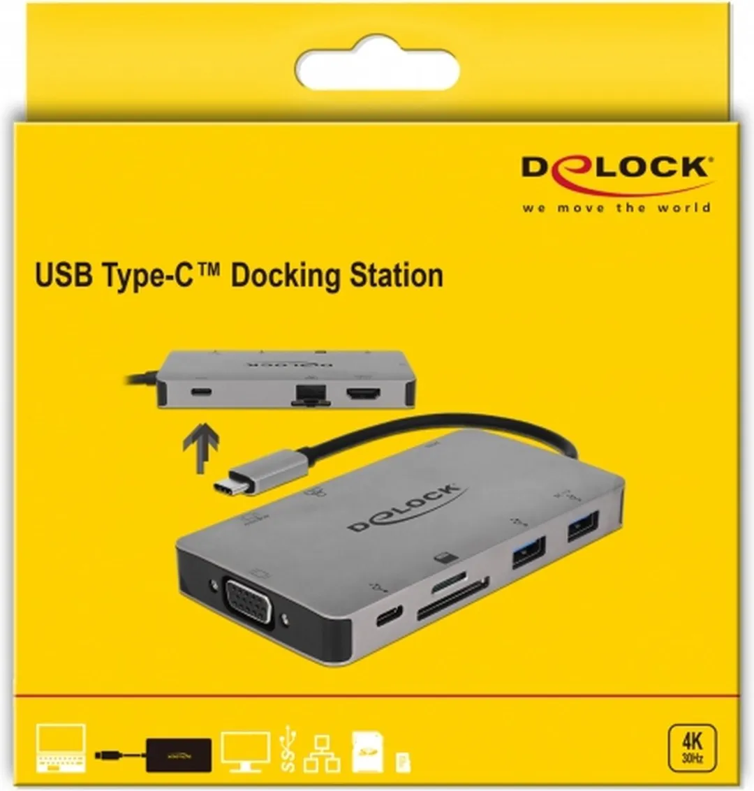 Delock 87735 Poortreplicator USB-C - Grijs
