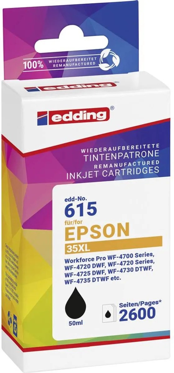 edding EDD-615 Inktcartridge Zwart