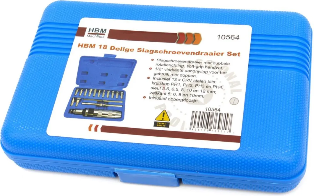HBM 18-delige Slagschroevendraaier Set